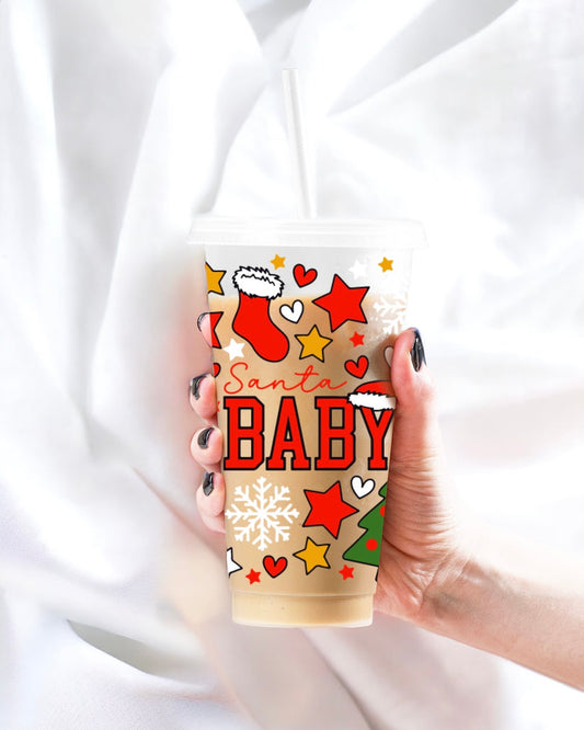 Red Santa Baby Cold Cup