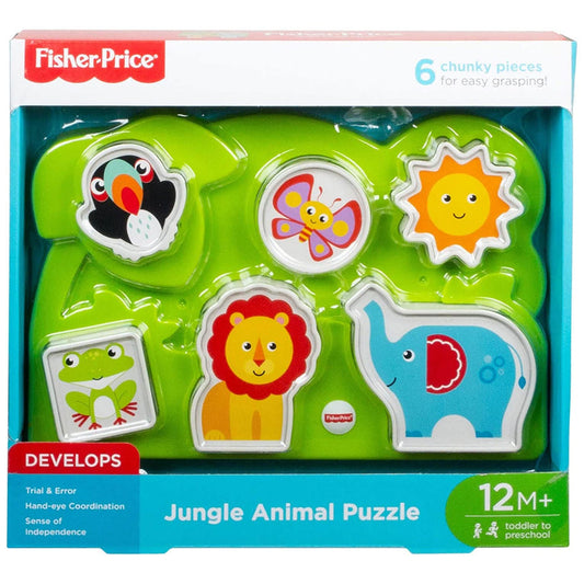 Fisher Price Jungle Animal Puzzle 6 Chunky Pieces