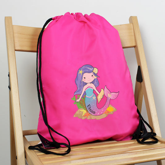 Personalised Mermaid Drawstring Bag