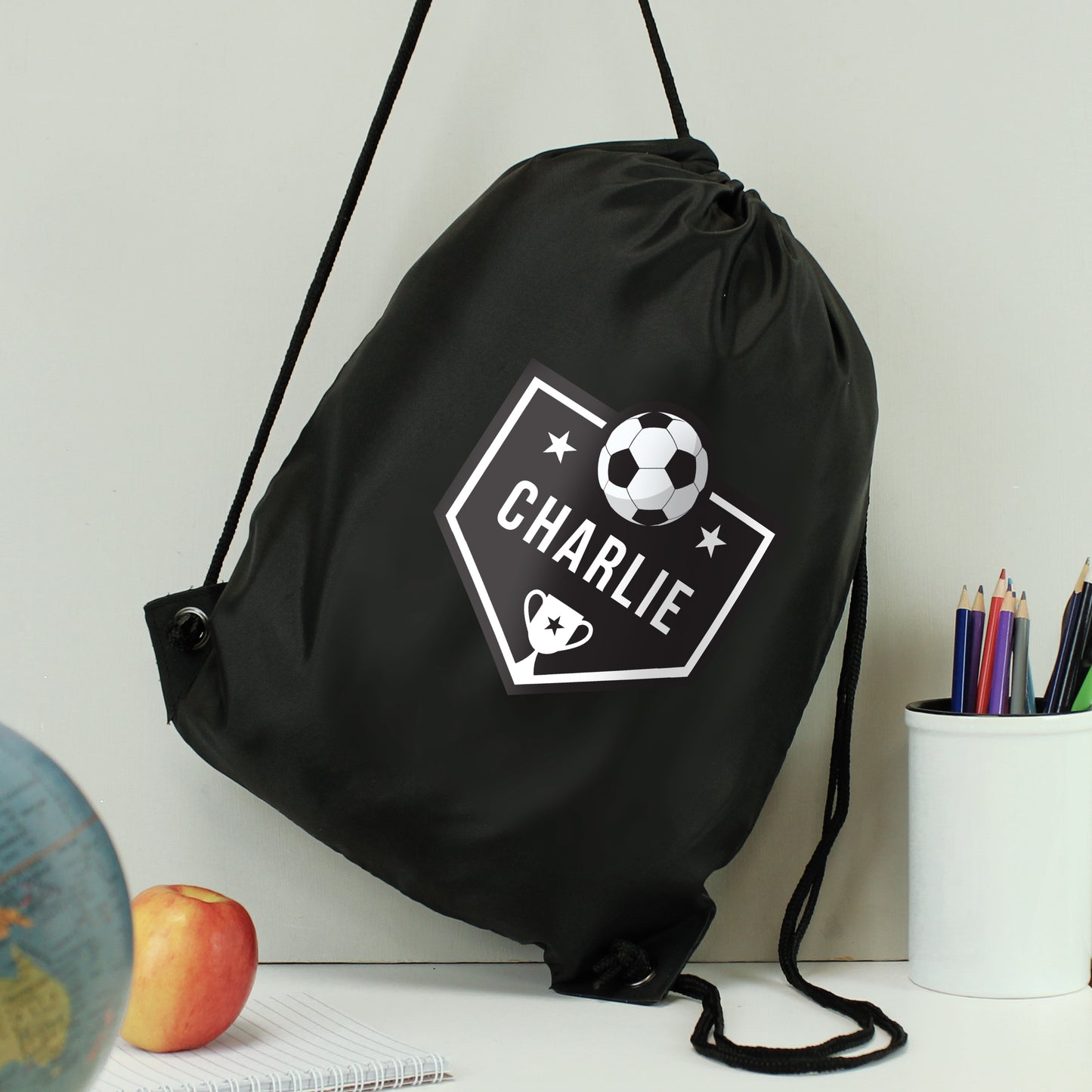 Personalised Football Drawstring Bag