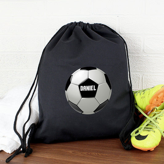 Personalised Football Drawstring Bag