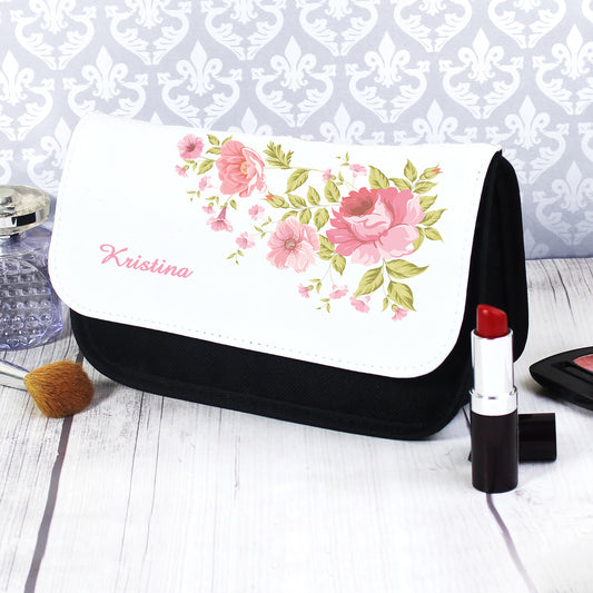 Personalised Pretty Rose Makeup Bag