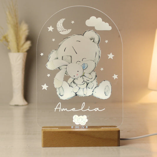 Personalised Tiny Tatty Teddy Wooden Baby Ornament