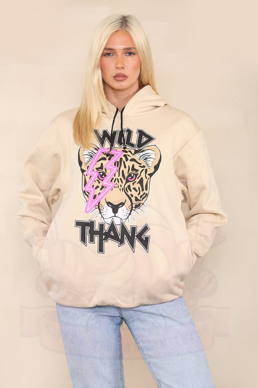 Wild Thing Print Hoodie