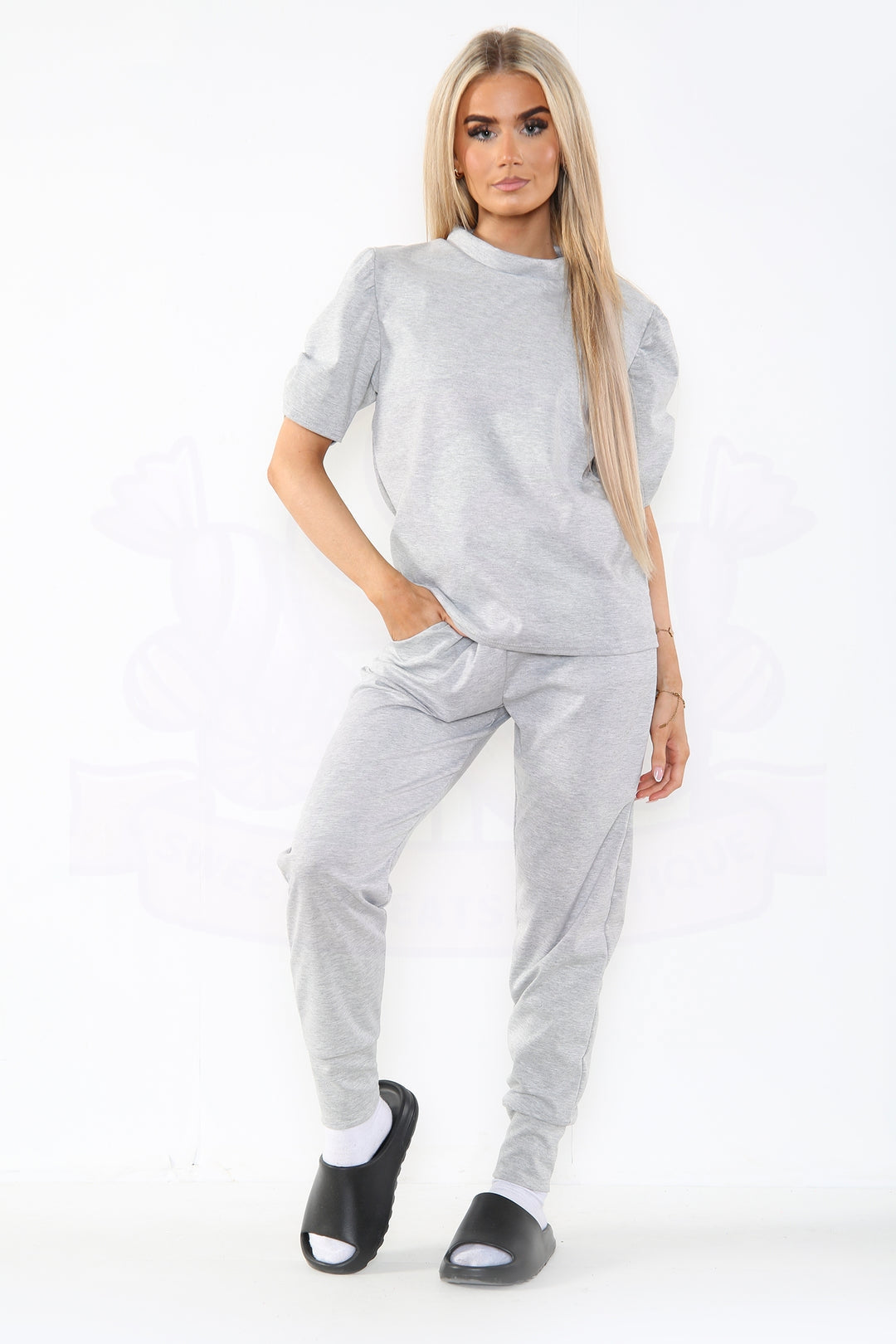 Ruche Arm Two Piece Jogger Set