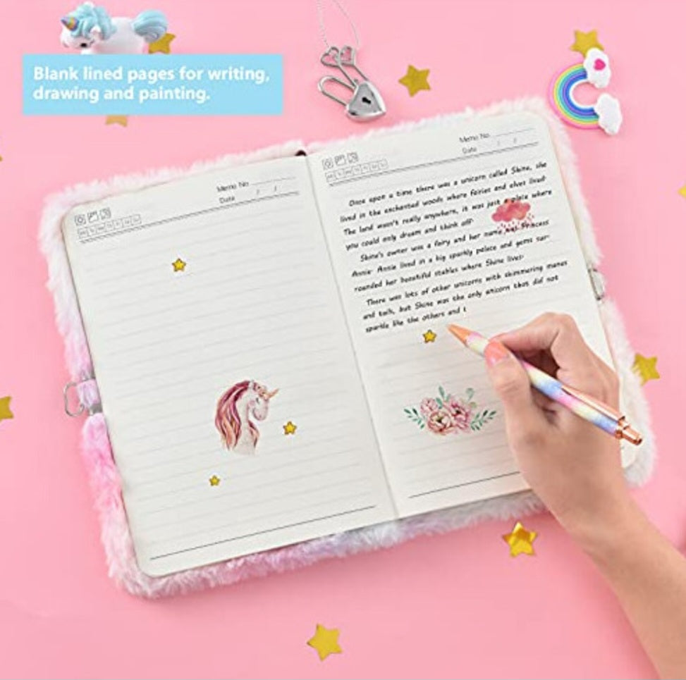 Plush Unicorn Notebook