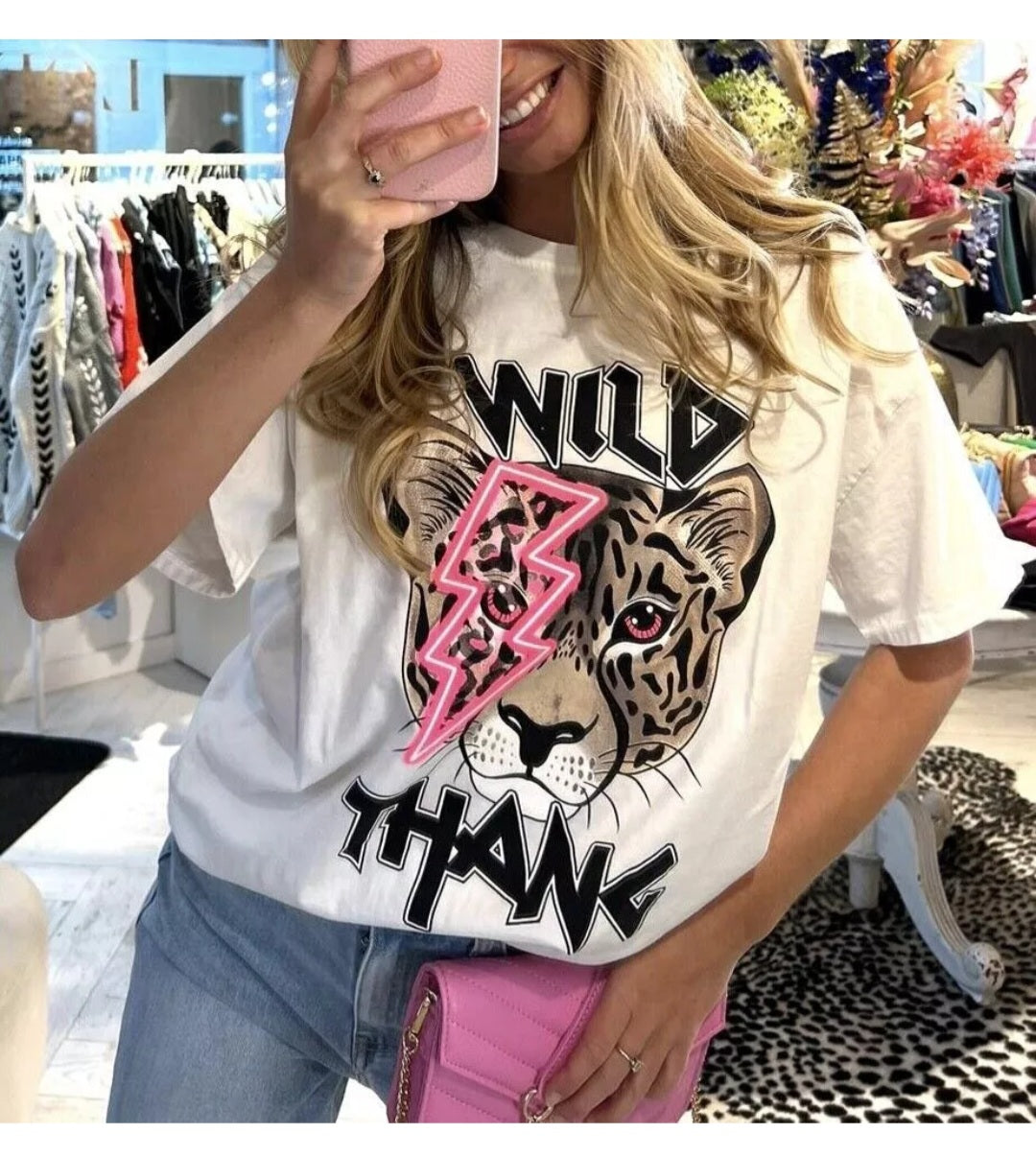 Wild Tiger Graphic Print T-Shirt