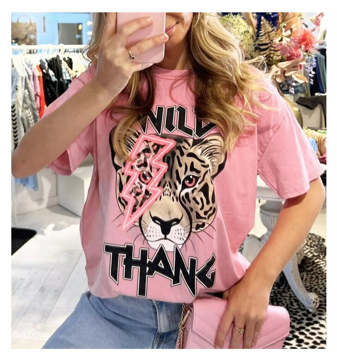 Wild Tiger Graphic Print T-Shirt