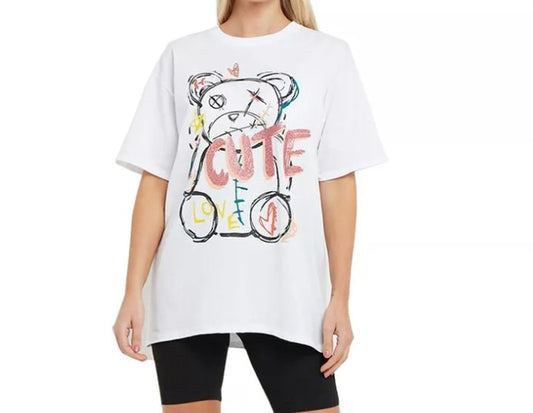 Baggy Fit Slogan T-shirt Tee