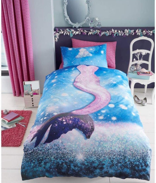 Mermaid Theme Duvet Set, Single