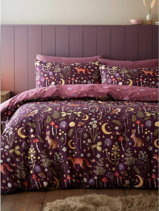 Plum Enchanted Twilight Duvet Set