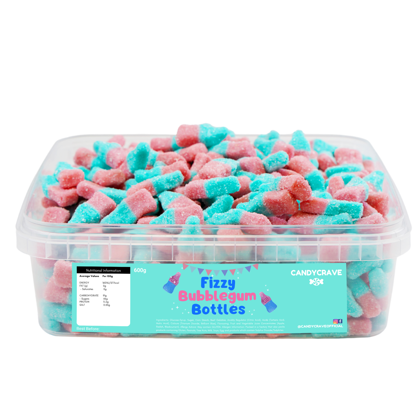 Fizzy Bubblegum Bottles 600G