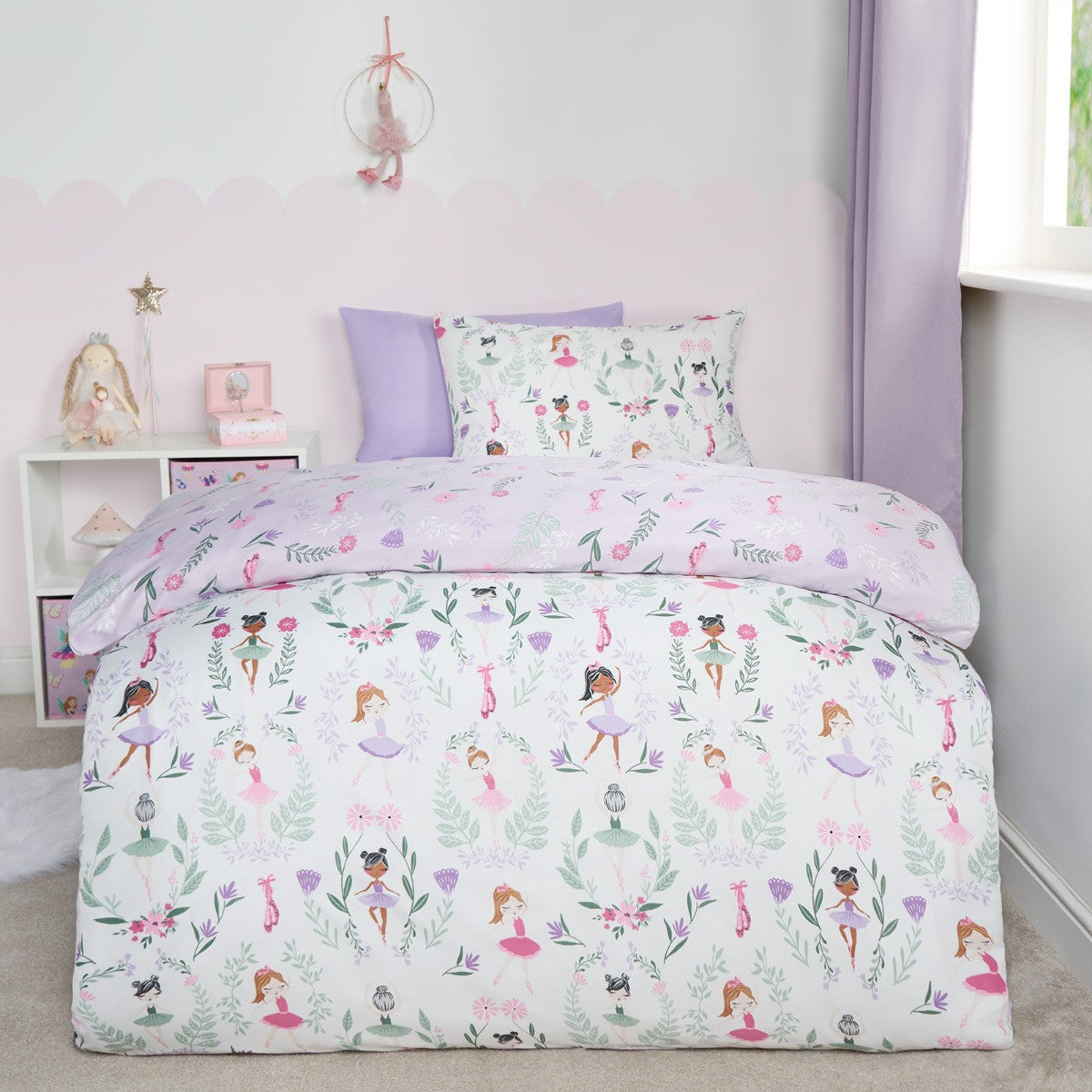 Reversal Ballerina Print Duvet Set - Single