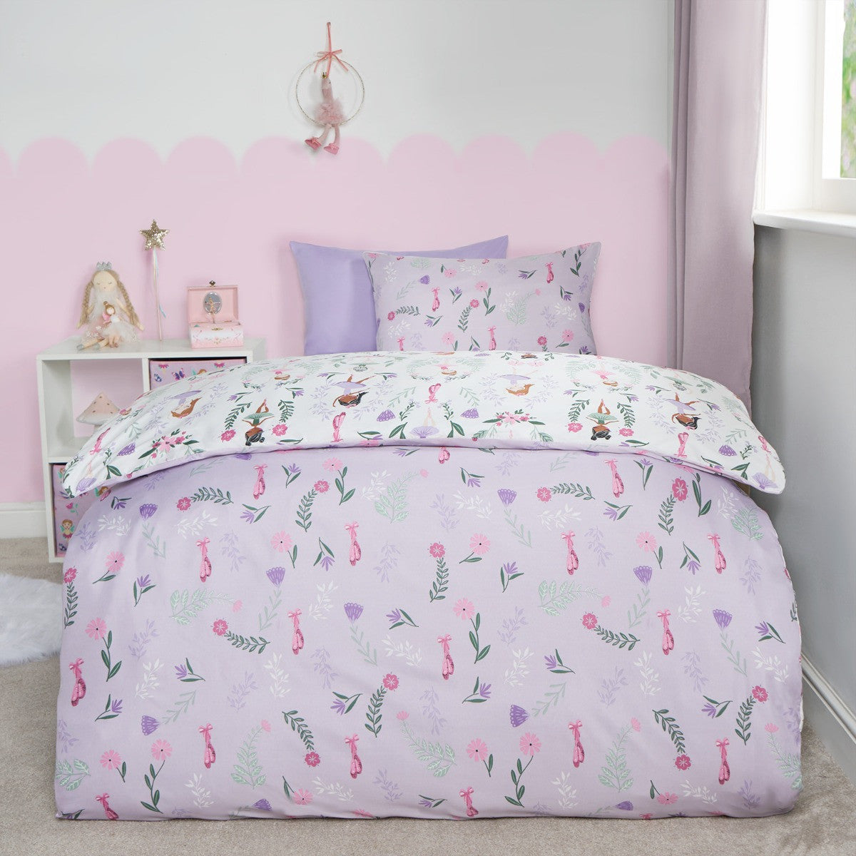 Reversal Ballerina Print Duvet Set - Single