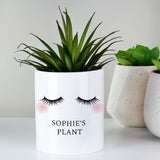 Personalised Eyelashes Ceramic Storage Pot