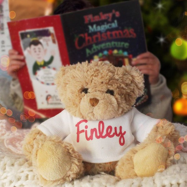 Personalised Magical Christmas Adventure Story Book and Personalised Bear