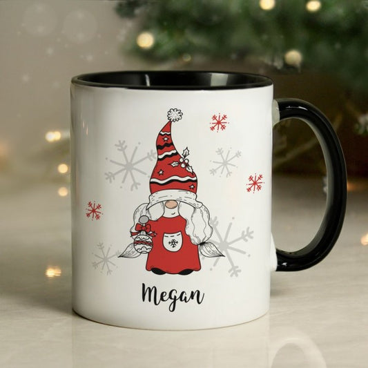 Personalised Gonk Family Black Handled Christmas Mug - Female
In Stock