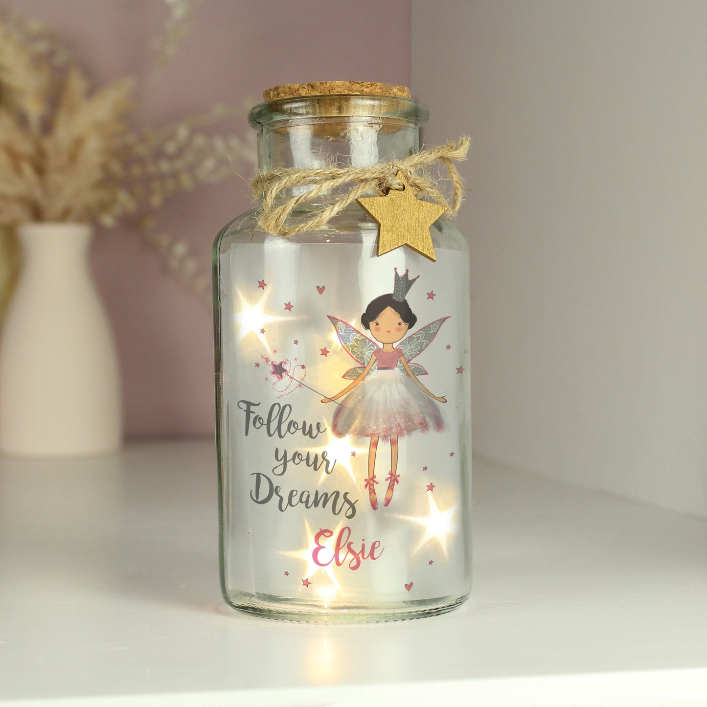 Personalised Fairy LED Glass Jar - Elegant Casa