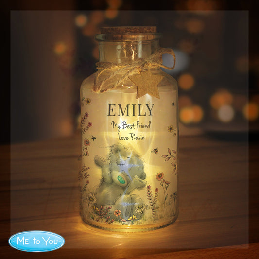 Personalised Me to You Floral LED Glass Jar - Elegant Casa