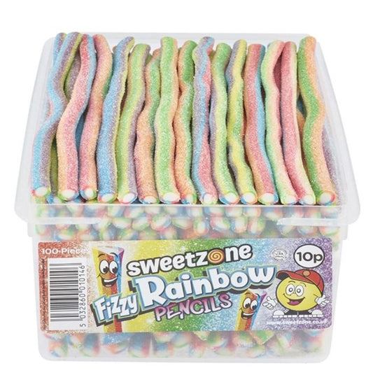 Fizzy Rainbow Pencils - Tub of 100